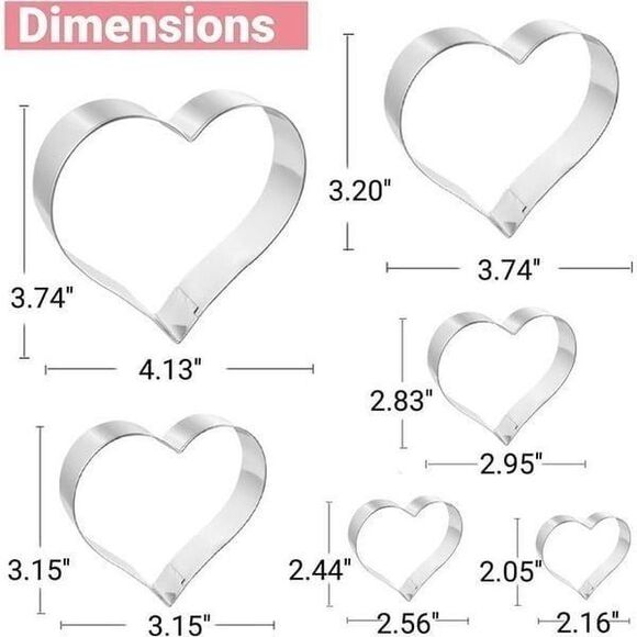 Valentine's Day Heart Cookie Cutter Set - 11 pcs - Picture 6 of 10